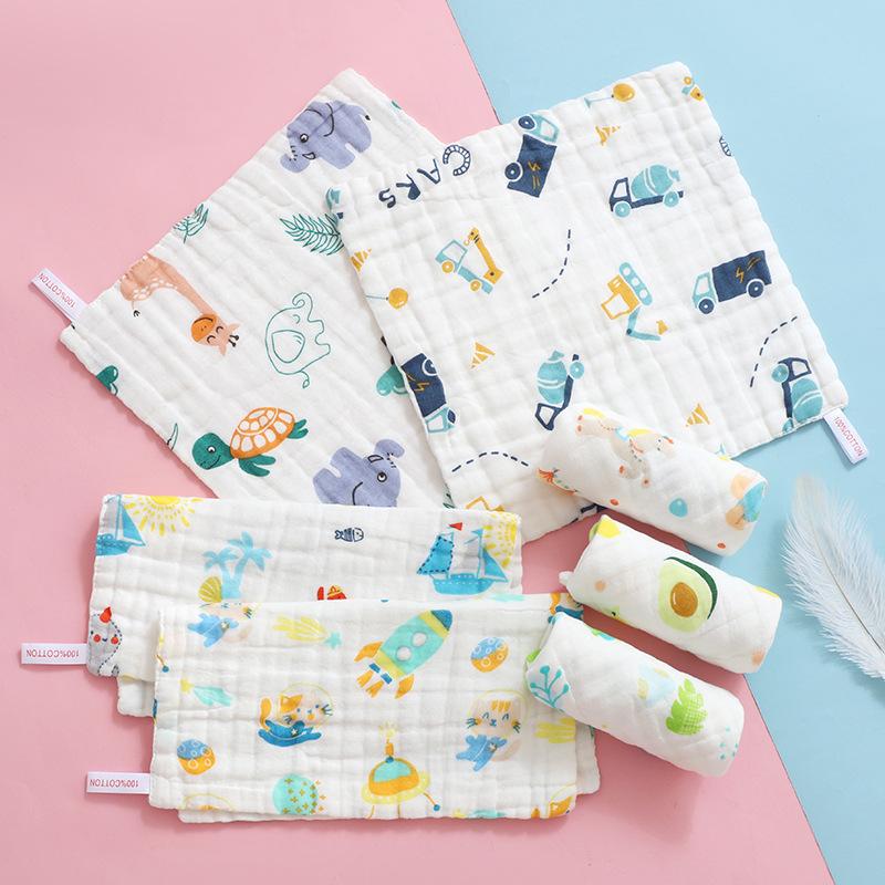 CantikBaby Sapu Tangan Bayi 6 Lapis 25x25cm Kain Kapas Lembut Tahan Lasak Tuala Kecil Bayi Baru Lahir