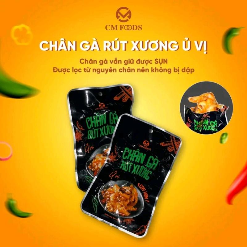 Combo 10 bịch chân gà rút xương Cm foods ủ vị siêu ngon