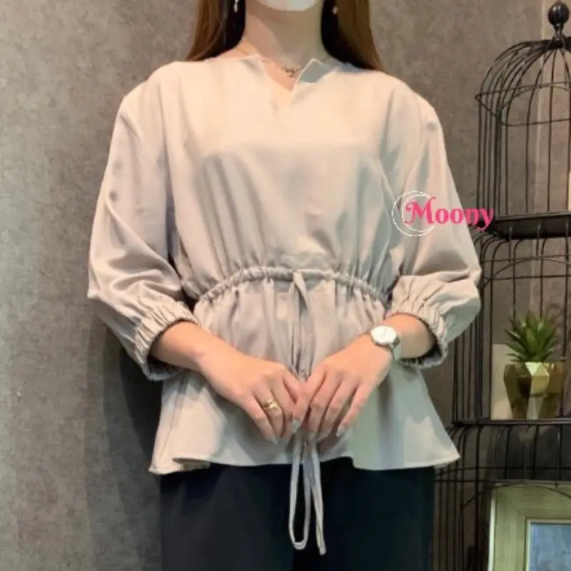 BRIEL TOP SERUT Atasan Wanita Twill 4