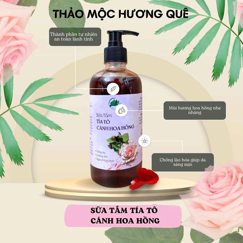 500ml-Sữa tắm tía tô cánh hồng sữa tắm  verites