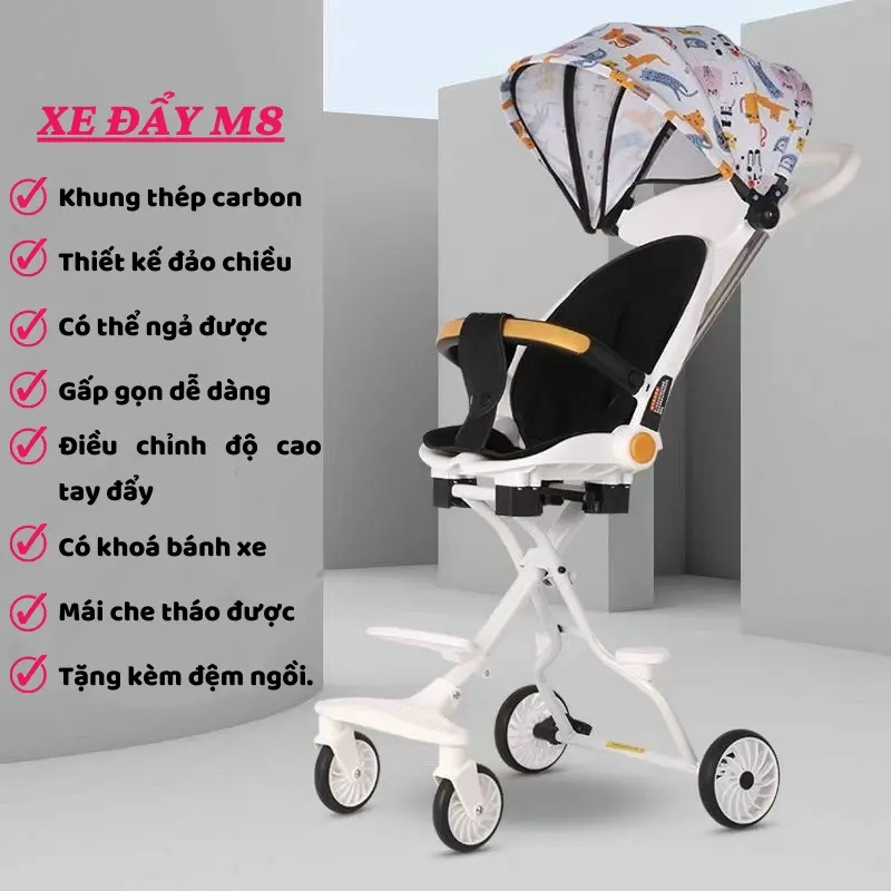 Xe đẩy hai chiều ngả lưng M8