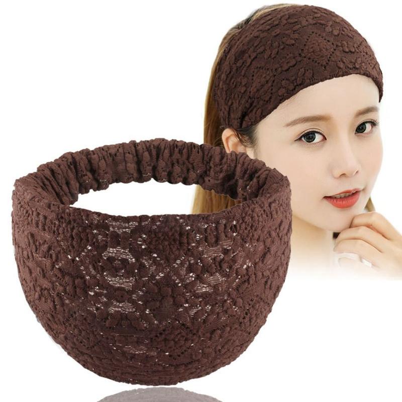 Băng Đô Hoa Lưới Chống Trượt, Phong Cách Thanh Lịch, Bờm Tóc, Phong Cách Hàn Quốc, Băng Đô Ren, Phụ Kiện Đội Đầu, Co Giãn, Quấn Đầu Bên Rộng, Thích Hợp Cho Bé Gái 0