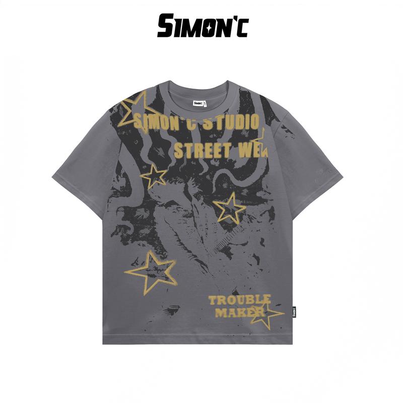 Áo Thun Simon'c MAKER - XÁM Cotton Nam Nữ Unisex Tay Lỡ Oversize Local Brand Cổ Tròn Menswear