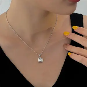 Jewelry Lover - Moissanite-N6 - Necklace - Kalung - Qyrana - Moissanite - Sterling Silver - Perak 925