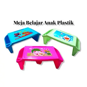 Meja Belajar Anak / Meja Laptop Ipad / Meja Plastik Anak  Meja anak yang bisa ditumpuk dengan rapi. Terbuat dari Polypropylene, bahan non-toksik food grade. Bagus sebagai meja pangkuan juga untuk orang dewasa.  Dapat digunakan untuk notebook, buku teks, m
