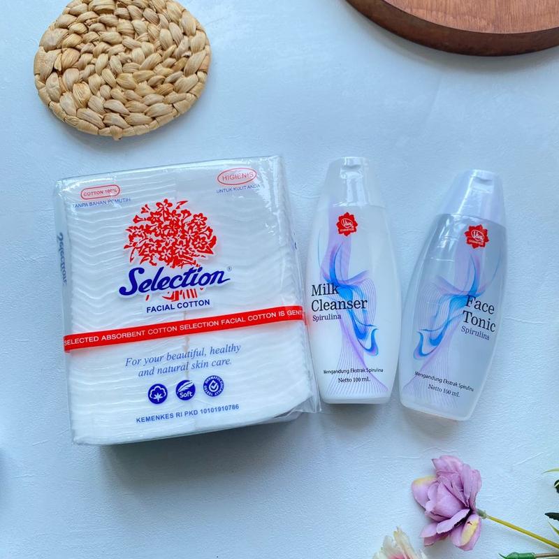 3IN1 PAKET HEMAT VIVA MILK CLEANSER + FACE TONIC + KAPAS SELECTION 35GR PEMBERSIH WAJAH 5