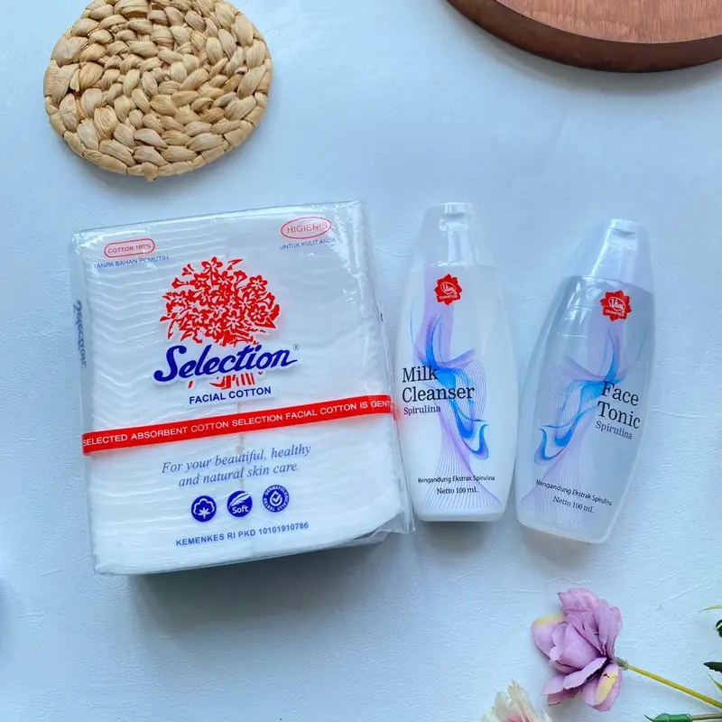 3IN1 PAKET HEMAT VIVA MILK CLEANSER + FACE TONIC + KAPAS SELECTION 35GR PEMBERSIH WAJAH 5