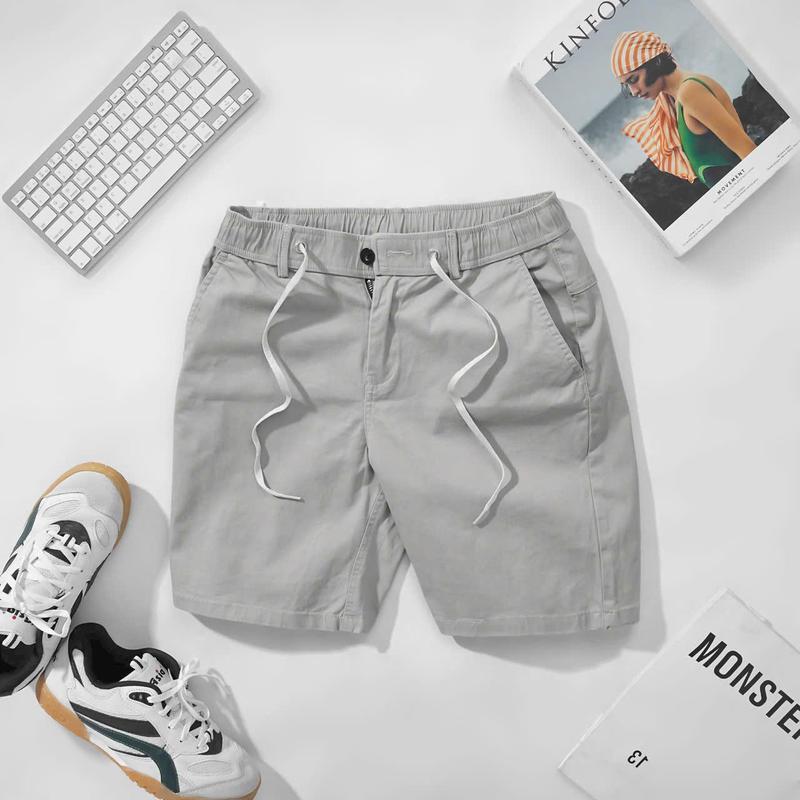 Quần short kaki quần ngố trên gối chất vải kaki cotton cao cấp mềm mịn, co giãn phong cách Hàn Quốc Menswear 7