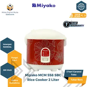 Miyako MCM 558 SBC Rice Cooker 3 in 1 Nanoal 2 Liter Miyako MCM 558 SBC Rice Cooker 3 in 1 Nanoal 2 Liter