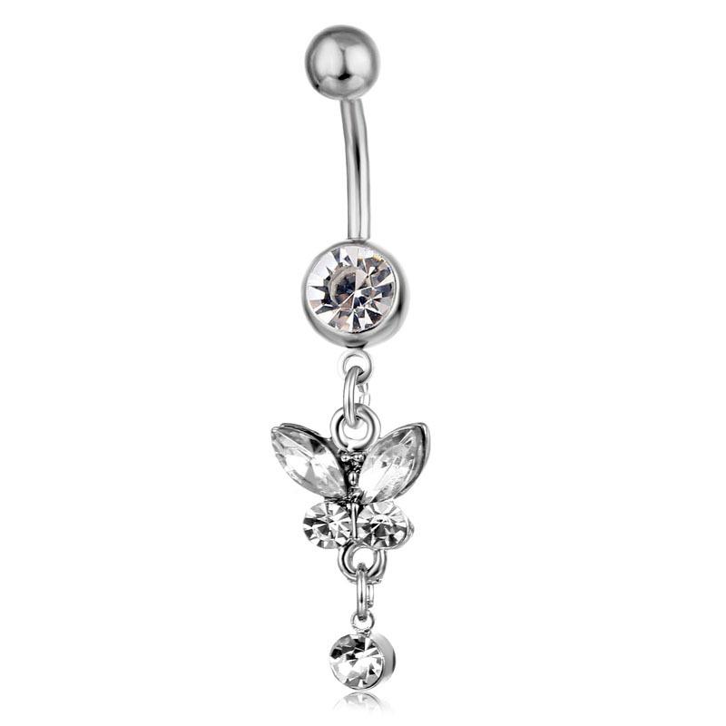 Product Introduction of Steel Belly Button Ring Navel Nombril  Belly Ring Butterfly Flower  Navel Ring Fashion Body  Belly Bar Body Belly 44