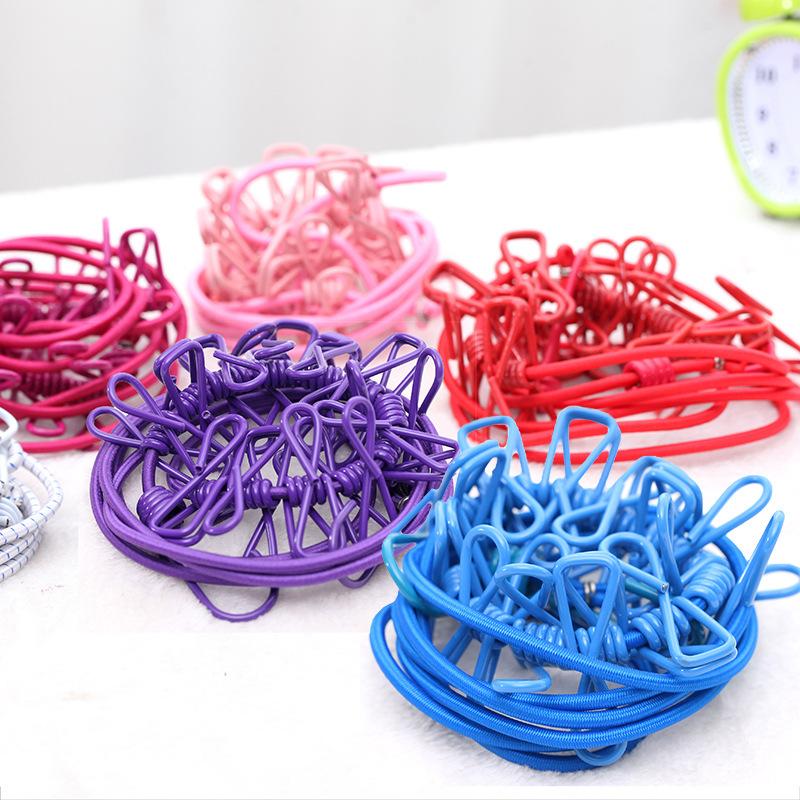 Product Introduction of Cuộn Dây Phơi Quần Áo 12 Kẹp Tránh Gió Bay Tiện Lợi - Dây Phơi Kẹp Sắt Có Móc Thông Minh, Treo Vớ Đồ Trẻ Em 20