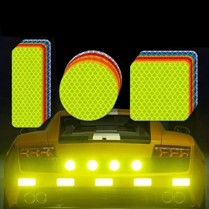 10PCs reflective warning stickers car wheels reflective strip stickers reflective safety stickers 3