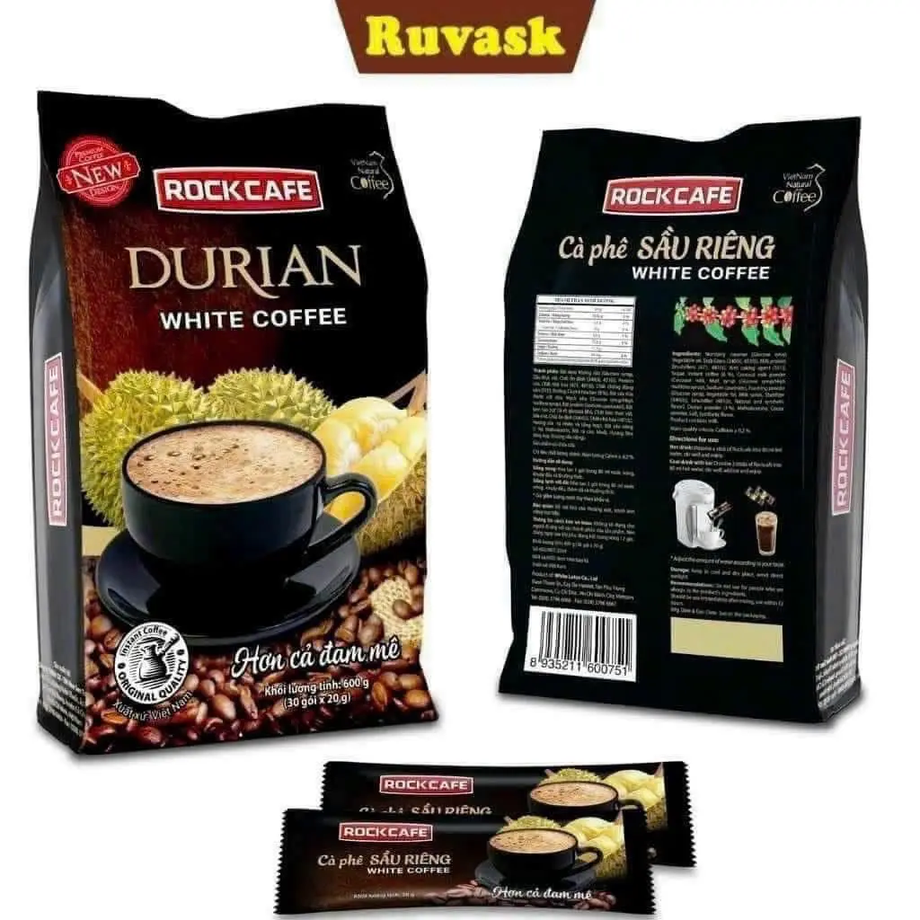 cafe sầu riêng độc lạ️️ cf sầu riêng đậm đà phá cách..1 bịch / 30 gói