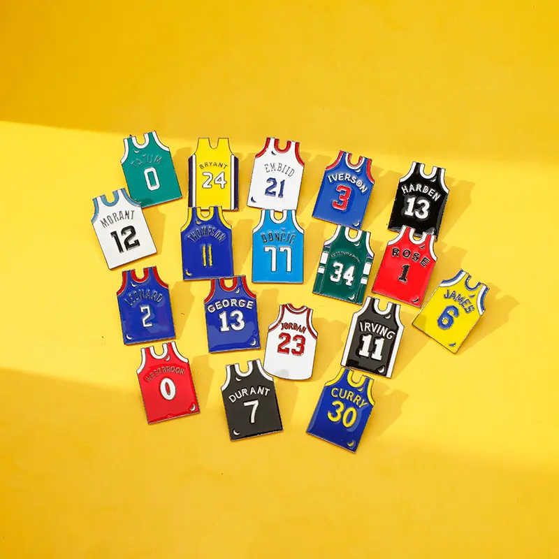 Basketball Jersey Badge Curry Kobe Metal Badge Accessories Star Creative Pendant Student Couple Gift Personality