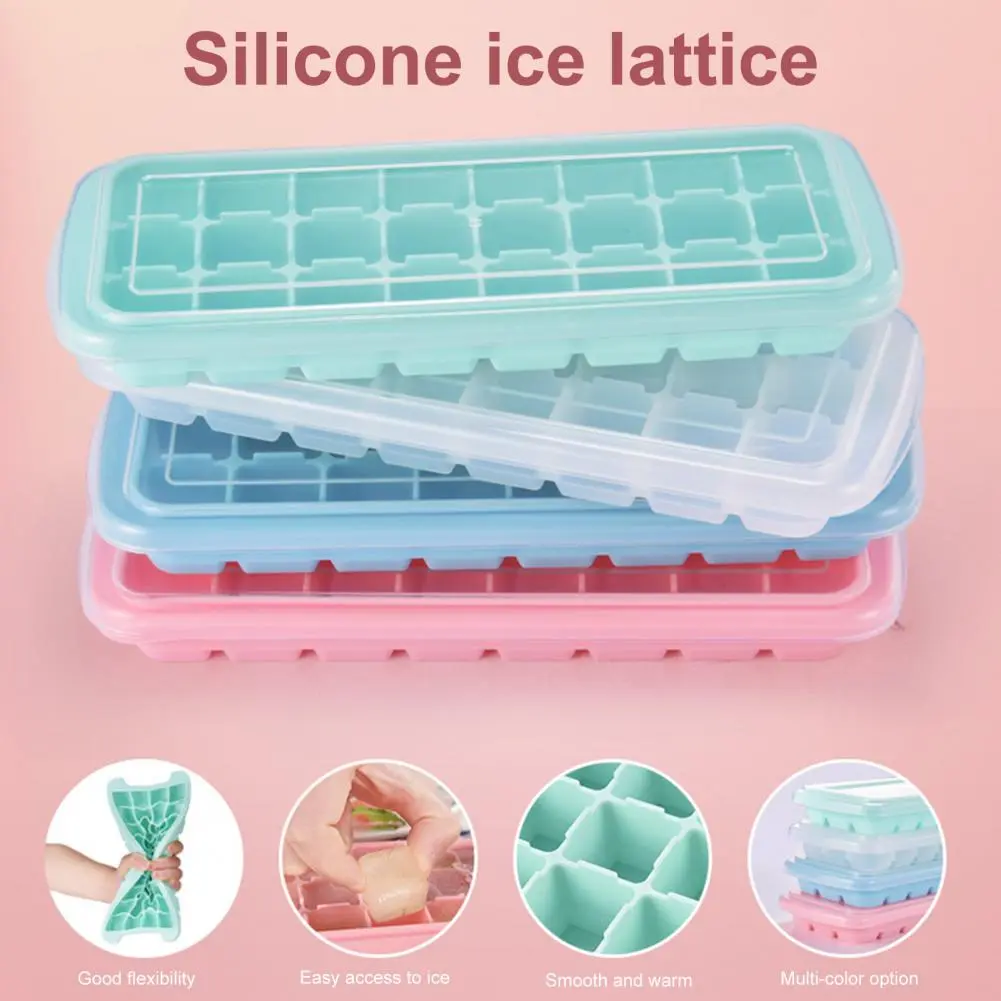 24/36 Grid Ice Cube Mold Silicone Ice Cube Tray Square Ice Tray Mould Easy Release Silicone Ice Cube Forms Bar Kitchen Accessories