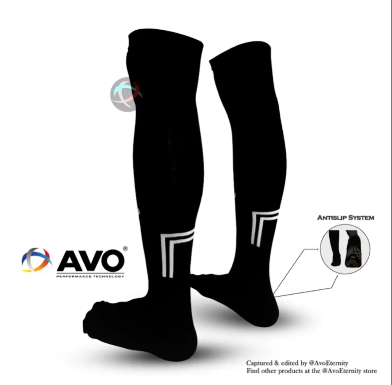 Kaos Kaki Bola Panjang Atislip AVO R8.01  Original motif terbaru - Futsal diatas lutut Nyaman Uniseks Pria