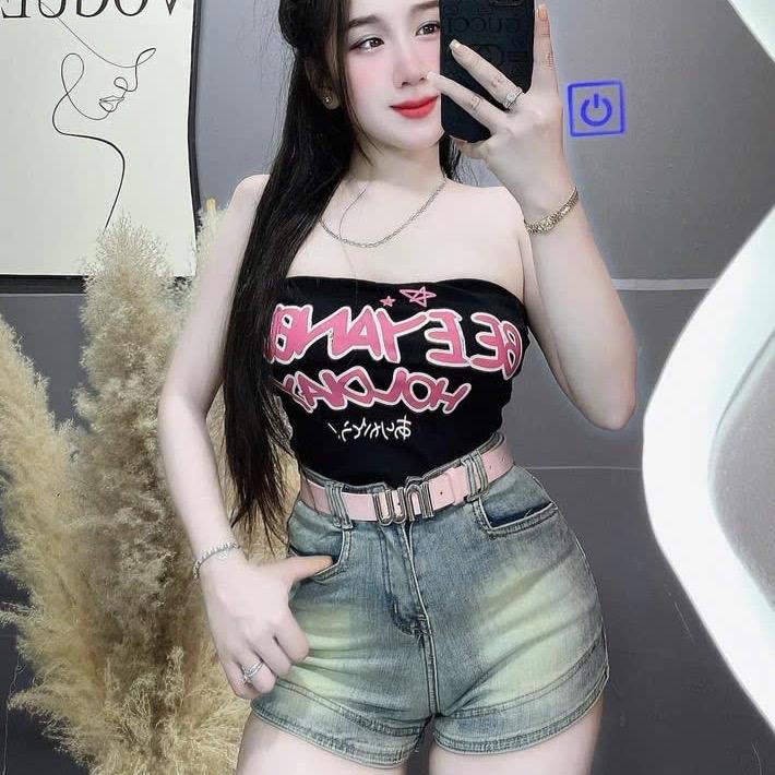 Quần sọt đùi may lai bèo co dãn lưng cao 3