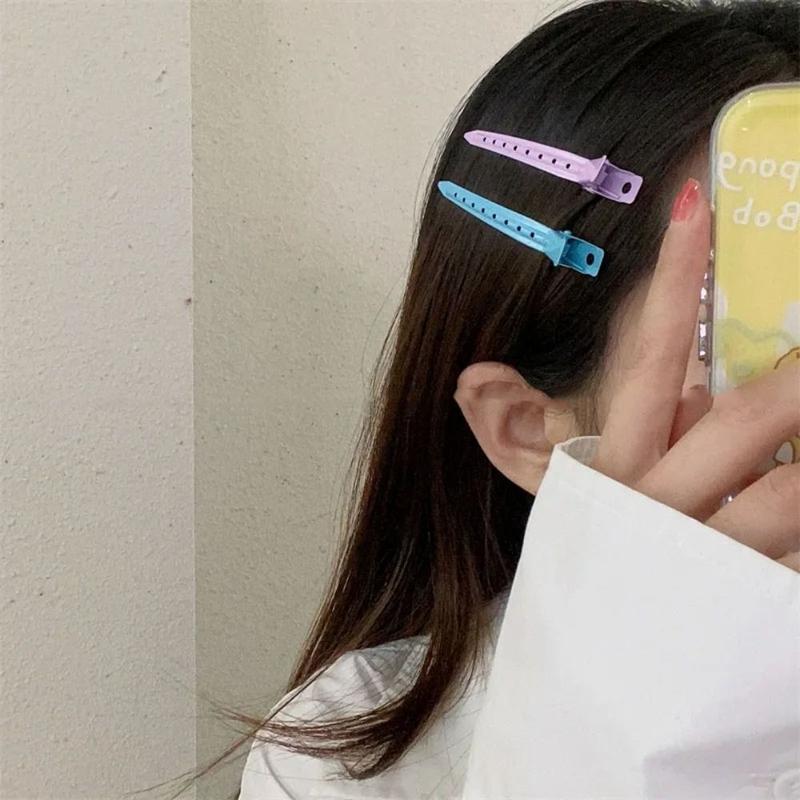 Product Introduction of Beauty Ice Cream Color Hairdressing Hairpin Hair Locating Clip Hair Styling Tools Traceless Duckbill Clip Curl Hair Clip Barrettes Headwear Metal Hair Clip Styling Tools 11