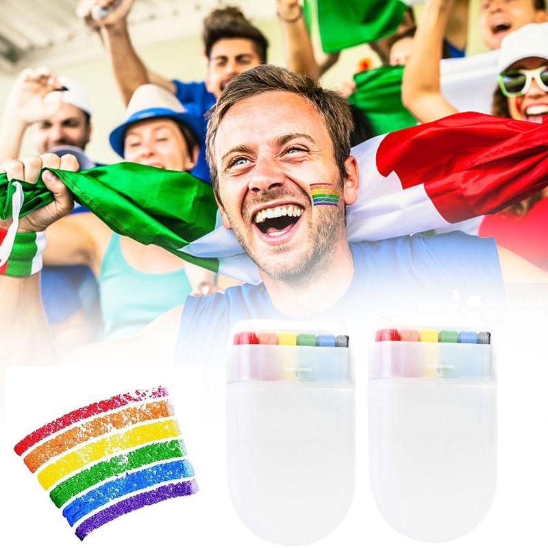 Product Introduction of 6 Color Body Painting Pen Face Rainbow Strips Facial Graffiti Crayons D5P1 23