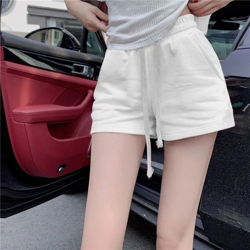 Quần Soóc Nóng, Cạp Cao, Mỏng Mùa Hè, Quần Thể Thao Nữ, Cạp Co Giãn Trẻ Trung, Cỡ Nhỏ Và Thường Ngày, Dáng Chữ A, Ôm Sát, Thích Hợp Cho Mùa Hè
