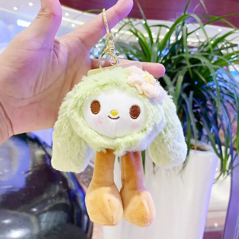 Mặt Dây Chuyền Nhồi Bông Hình Thỏ Yêu Tinh, Dễ Thương, Đồ Chơi Móc Chìa Khóa, Túi Quyến Rũ Túi 1