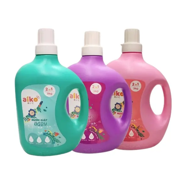 [Mua 1 tặng 1] Nước giặt xả Aiko 2in1 cho bé - Can 3 Lít   [Mua 1 can tặng 1 thêm túi 600ml] 7