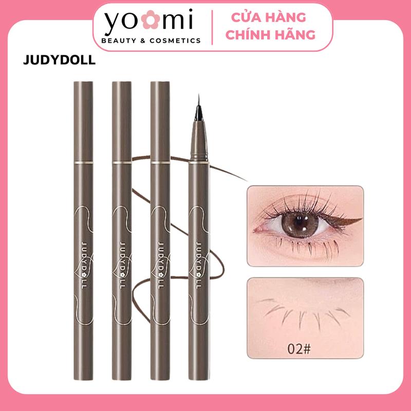 Judydoll Bút Kẻ Mắt Eyeliner Judy doll Nét Siêu Mảnh Màu Bền Lì Không Lem Chống Nước Dễ Kẻ Dành Cho Mới Học Make Up khô nhanh Trang Điểm Cosmetic Mỹ Phẩm Nữ Women Son but kem at manh sieu