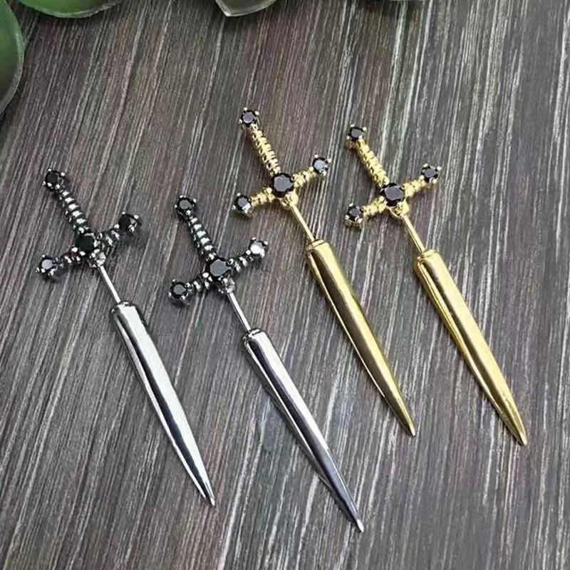 Product Introduction of Bông Tai Kiếm Gothic, Phong Cách Punk Ngầu Cổ Điển Vòng Bít Tai, Bông Tai Dao Găm Goth, Quà Tặng Cho Phụ Nữ 16