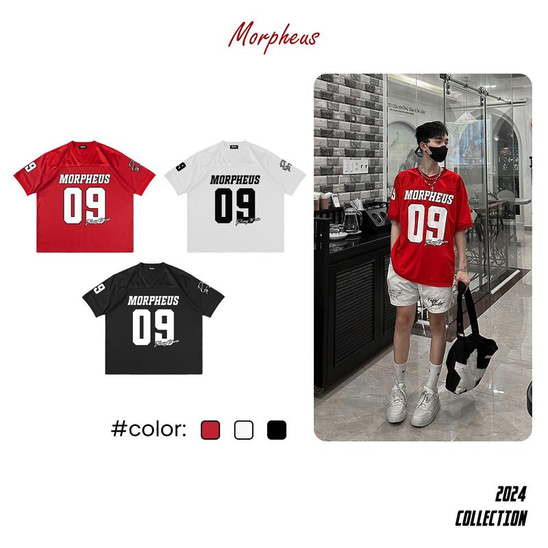 Áo Thun Phối thể thao 09, Football Jersey, Phối Cổ V, Áo Thun Local Brand Morpheus,Cổ Tim, Form Rộng, Oversize áo envios