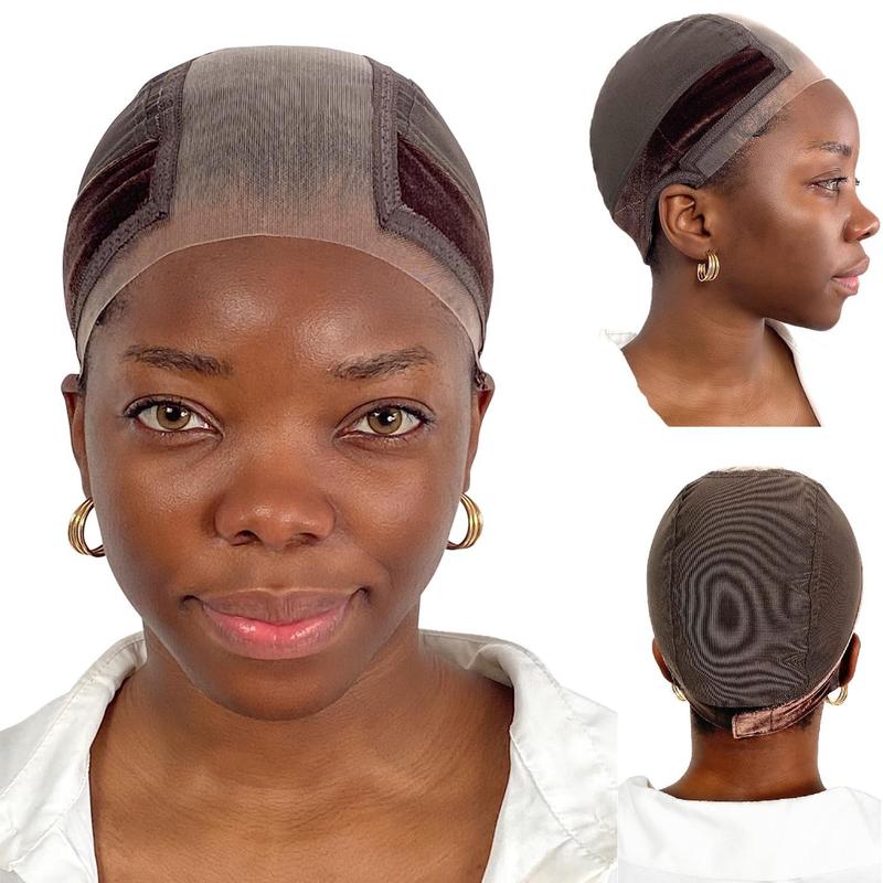 Wig Cap with Grip Band for Keeping Wigs in Place, 1 Count Adjustable Style Dome Mesh Cap with Showing Off Ears, Non Slip Cap Let Hair Wig Be Glueless, Mother's Day Gift 8