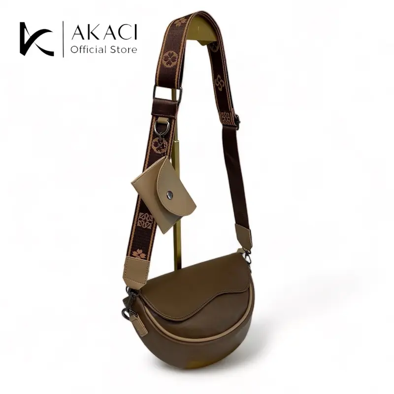 Akaci store | ZURAA Tas selempang wanita Terbaru 09-8233 Bahan Sintetis  kuliah kerja kantor ibu Polos Kulit PU kuliah kerja pesta 3