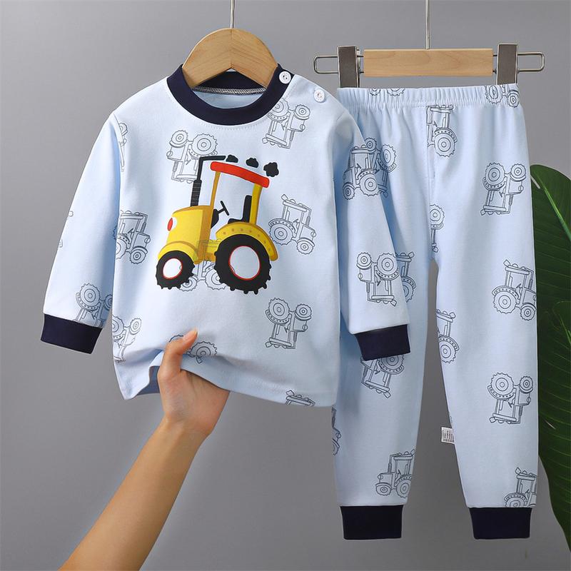 Product Introduction of TinySaya Cartoon Dinosaur 1-8Yrs Kids Clothes Pajama Terno For Baby Boys Girls Cotton Fashion Print Long Sleeves Sleepwear Set 2 Piece Set 23