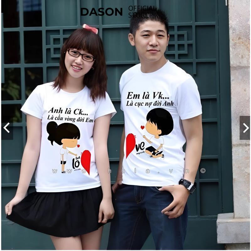 Product Introduction of Áo cặp nam nữ, áo đôi tình yêu (Giá 1 Áo) họa tiết ý nghĩa, trẻ trung chất cotton thoáng mát, dày dặn 2