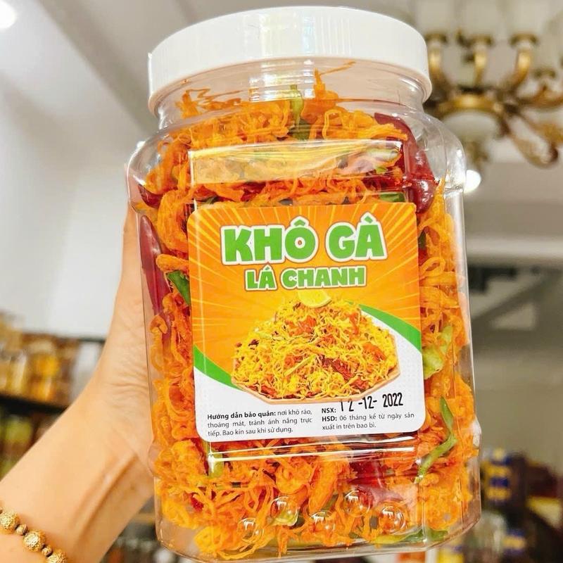 KHÔ GÀ LÁ CHANH loại ngon - Hộp 500GR Ăn Vặt Food Thức Ăn Snack