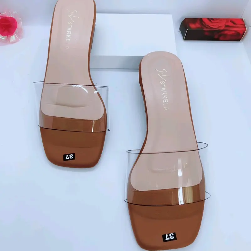 Dép Nữ    Cao Gót 3 phân Quai Trong ms A7 DéP 5