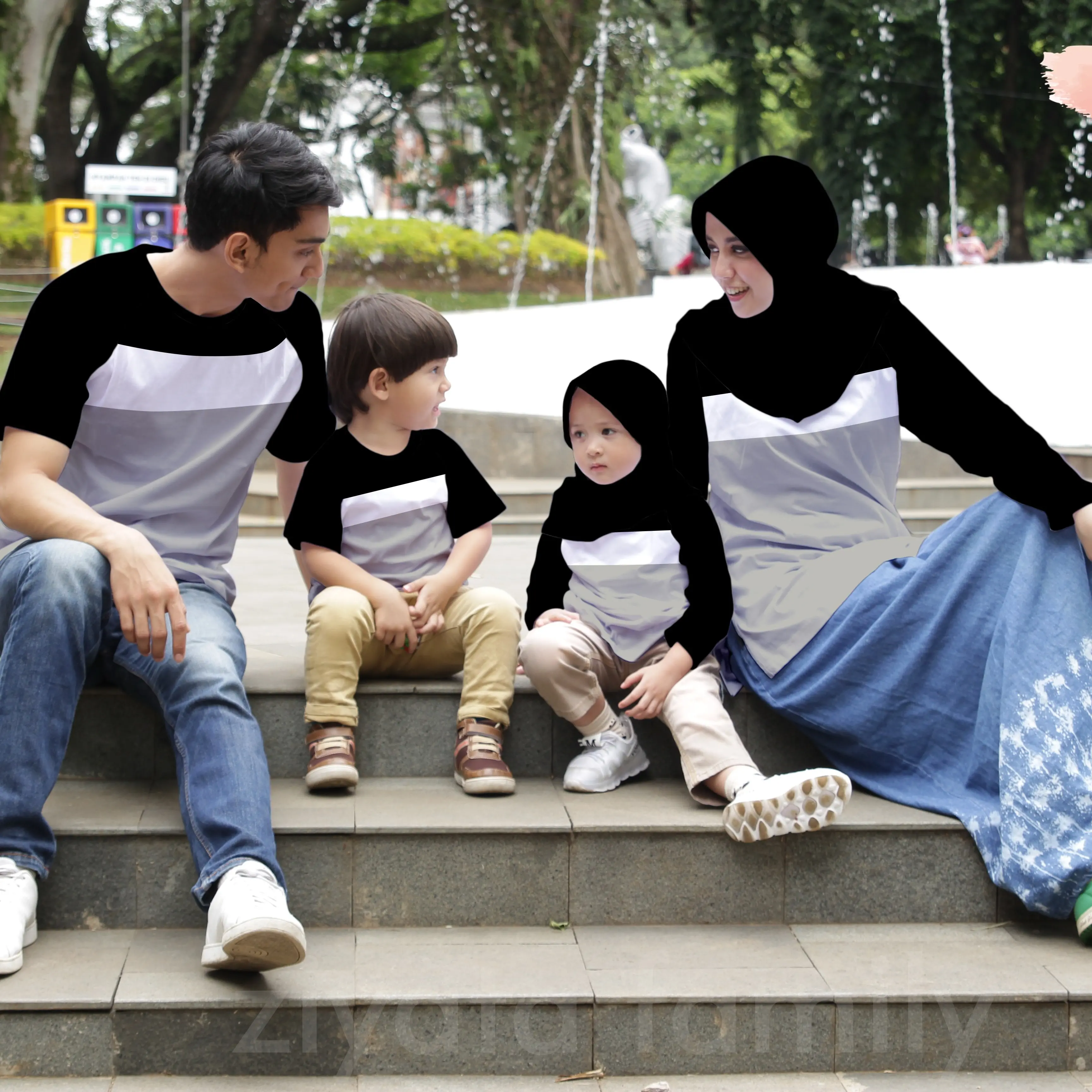 Kaos Couple keluarga kaos seragam family gathering Polos ZTP03 3 WARNA Dewasa Ibu Pasangan Combed Baju Katun