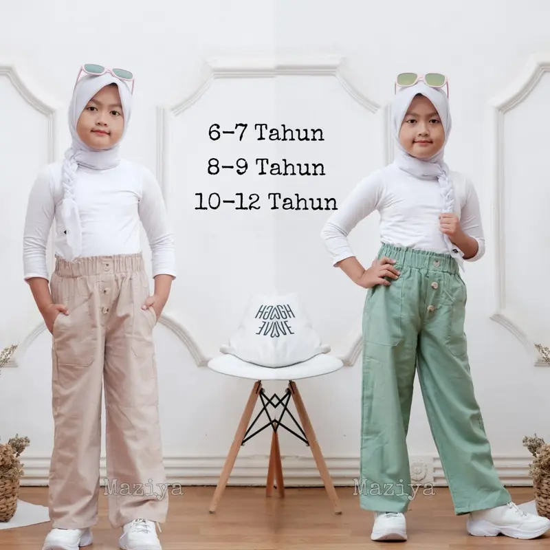 Kulot Linen Anak 6-12 tahun celana perempuan 0