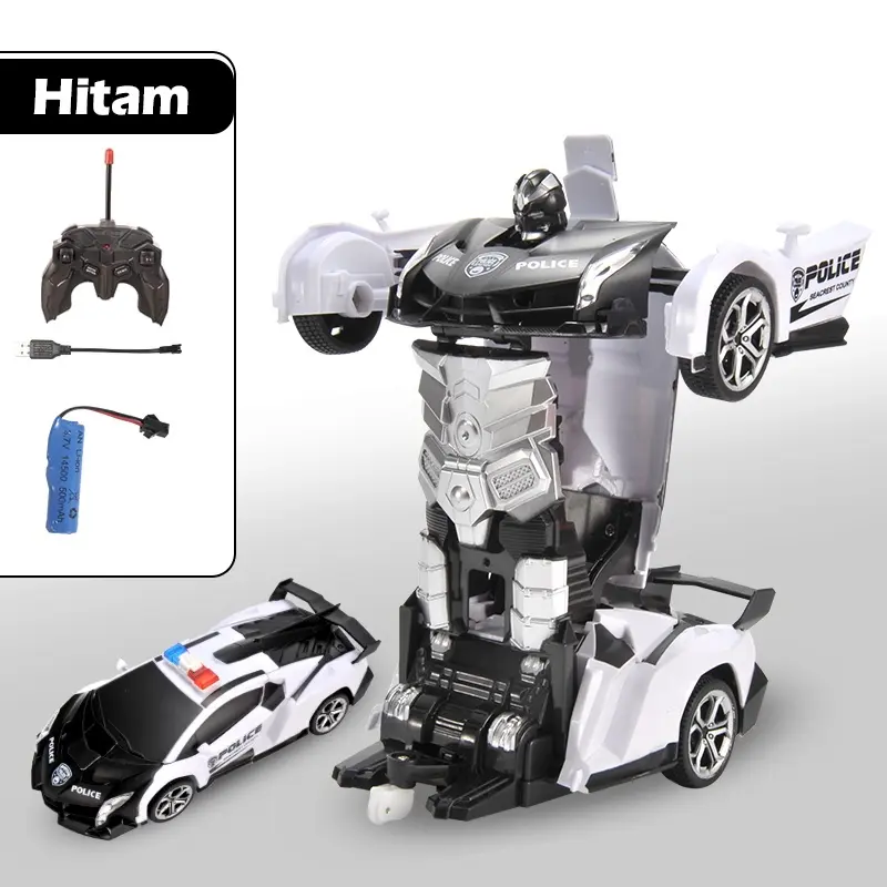 Mainan Mobil Remote Control Transformasi Robot, Rechargeable - Hadiah Ulang Tahun Anak Laki-Laki Toys mobile rc  bus  remote  control 6