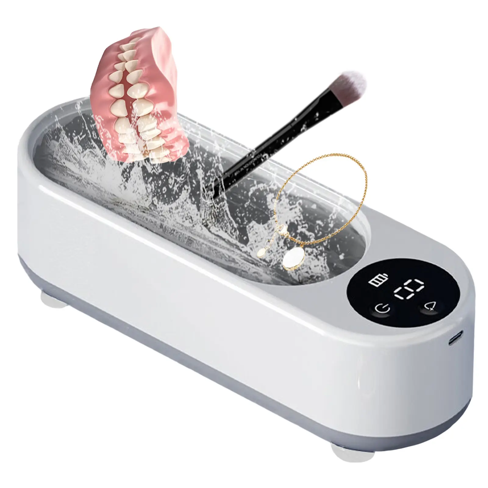Midled|300ml Ultrasonic Cleaner 45KHZ Deep Cleaning Low Noise High Frequency Washing Machine for Eye Glasses Ring Earring Necklaces Watch Strap