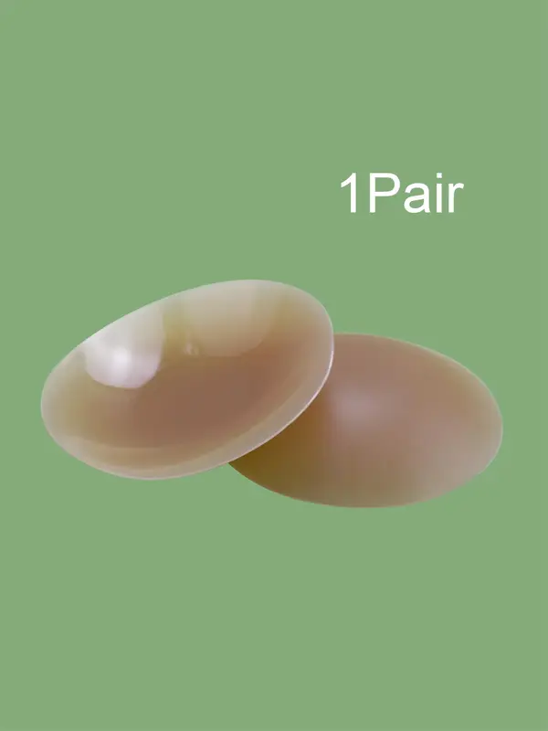 Women's Solid Color Silicone Nipple Cover, 1 Pair Soft Comfortable Breathable Nipple Cover For Daily Wear, Lingerie Accessories For All Seasons 2