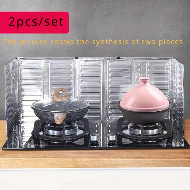 Product Introduction of Bảo vệ bắn tung tóe nhà bếp bằng nhôm, 2 gói, cách nhiệt, lá chắn chống dầu, màn hình bắn tung tóe dầu mỡ nấu ăn phạm vi ga 0