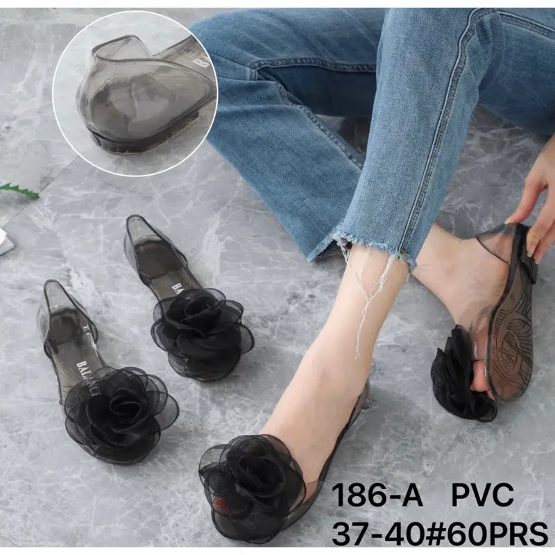 186-A pansus jelly bahan pvc import size 37-40 BMM Store ready barang ditoko
