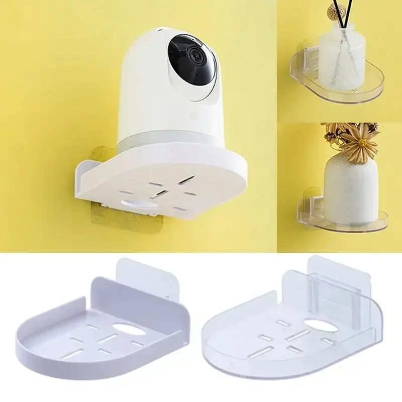 Punch-Free Security Surveillance Camera Stand Wall Mount Floating Shelf Home Self-Adhesive Drill-free Fixer Bathroom Storage