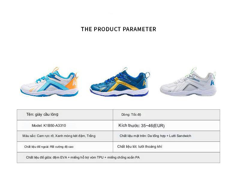 Product Introduction of Giày thể thao cầu lông chính hãng kawasaki A3310 mẫu mới cho cả nam và nữ Sneaker Sport 14