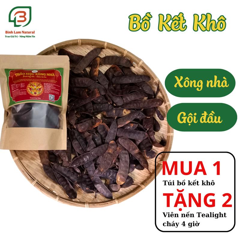 Trái bồ kết khô dùng gội đầu, xông nhà hàng mới đẹp không mọt không mốc Bình Lam Natural 100g