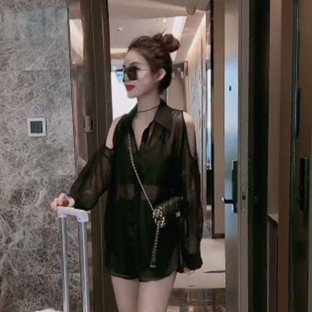 Product Introduction of Áo Voan Trễ Vai Thiết Kế Đẹp Cho Nữ, Thích Hợp Cho Mùa Hè, Mỏng Và Thoáng Khí, Áo Khoác Cardigan, Độc Đáo Và Thanh Lịch, Hàng Mới Về Năm 2024 Top Women Sơ Mi 14
