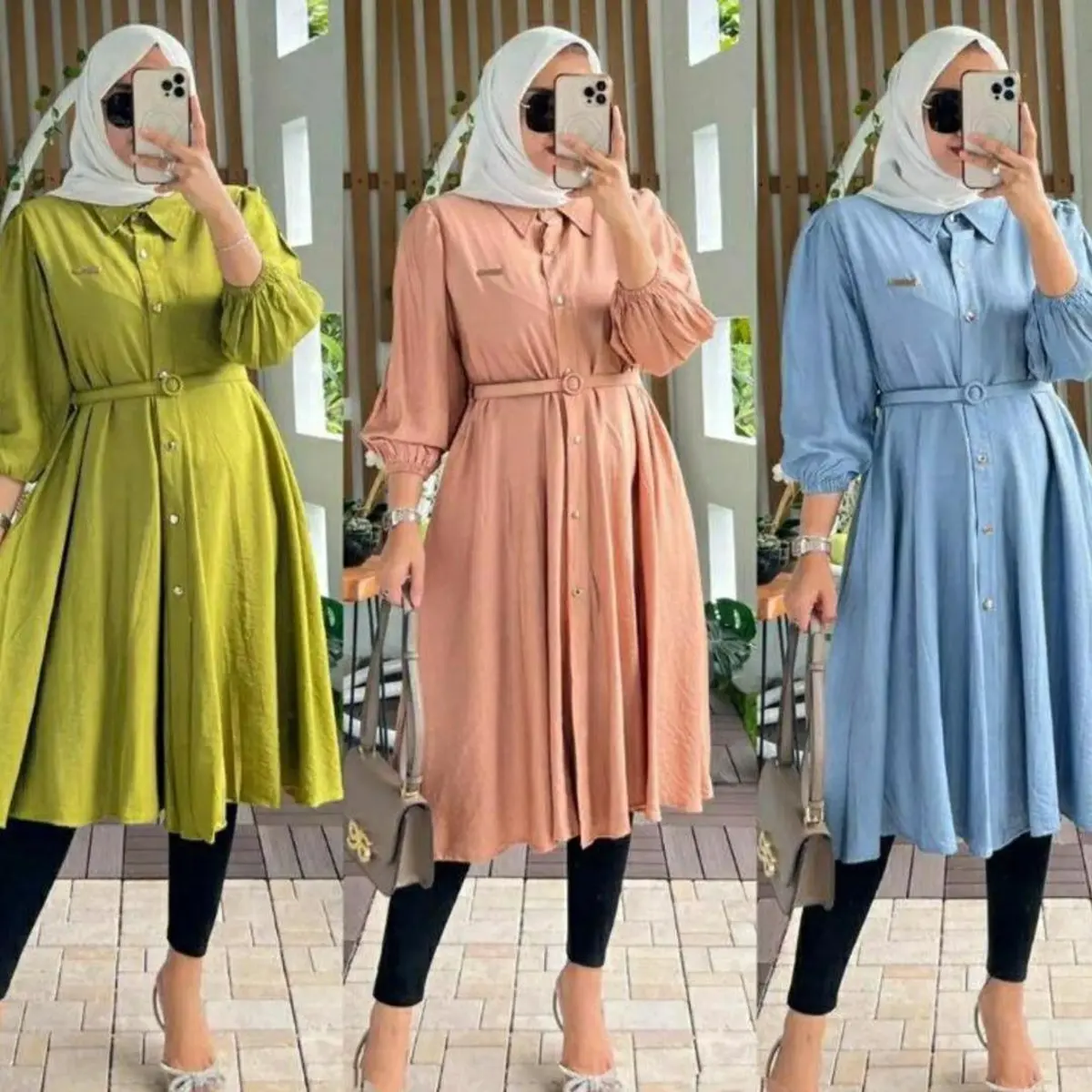 Wiza tunik crincle premium dress wanita terbaru midi dress muslim terlaris pakaian dress wanita. tunik midi crincle pakaian kondangan tunik terlaris 2022 tunik kondangan terbaru Crinkle Wudhu