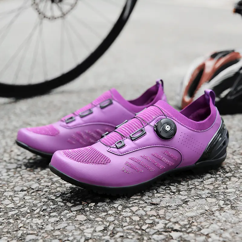 Giày đi xe đạp, dành cho nam giới chuyên nghiệp, Unisex, Giày xe đạp không khóa, Giày đế cứng, Thích hợp cho MTB và đi xe đạp đường trường, Giày tập luyện 8