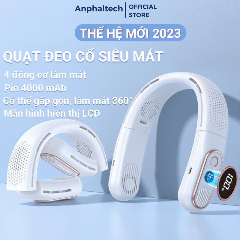  Quạt Mini Đeo Cổ BLADELESS NECKFAN A339 Quạt Đeo Cổ Thông Minh Tích Điện Không Cánh Máy Quạt Treo Cổ Pin 4000mAh Phụ Kiện 