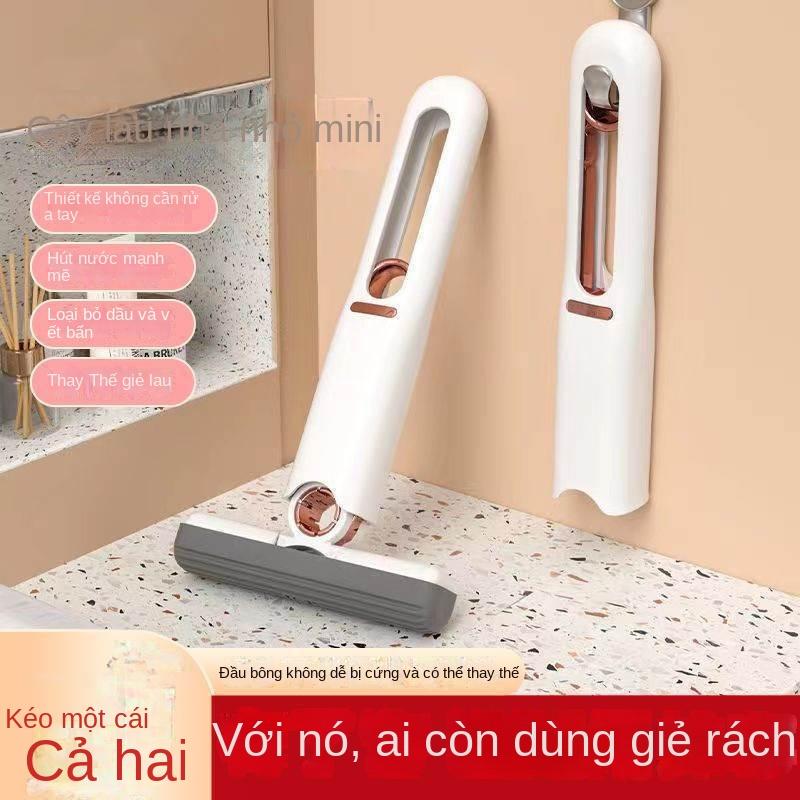 Cây Lau Nhà Cầm Tay Mini, Để Khử Trùng Và Hấp Thụ Nước, Không Cần Rửa, Bàn Xoay, Thích Hợp Để Vệ Sinh Nhà Bếp Và Phòng Tắm，cọ vệ sinh bồn cầu 1